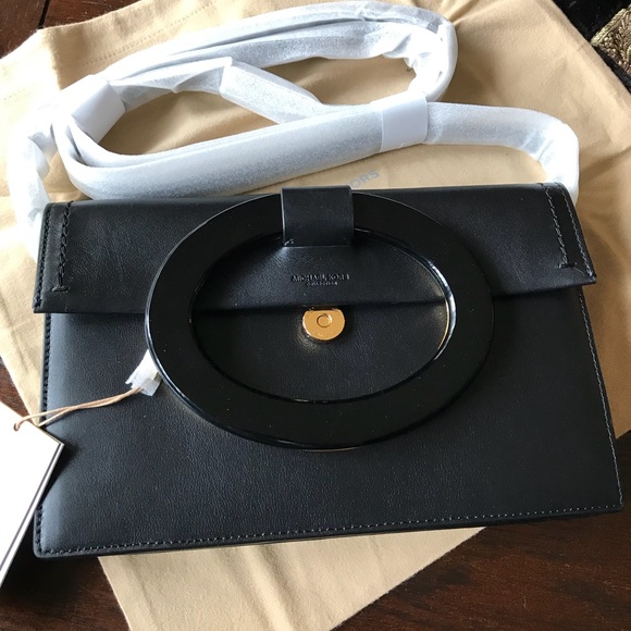 RARE❤️Authentic Michael Kors Collection Calf Leather L.Edition Crosby/Clutch/Shl - Picture 5 of 14